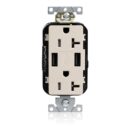 Leviton M58AA-T 20A Lev-Lok USB Tamper-Resistant Outlet Type -A