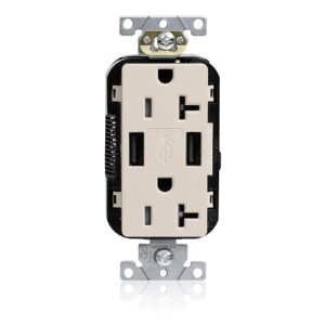 Leviton M58AA-T 20A Lev-Lok USB Tamper-Resistant Outlet Type -A