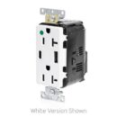 Leviton M58AC-HGW Lev-Lok Tamper-Resistant USB Receptacle, Type A/C, 20A, 125V, Hospital Grade, White