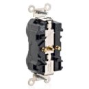 Leviton M8200-SGT Hospital Grade Tamper Resistant Duplex Power Outlet, 15 Amp, 125 Volt