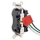 Leviton M8200-SGT Hospital Grade Tamper Resistant Duplex Power Outlet, 15 Amp, 125 Volt