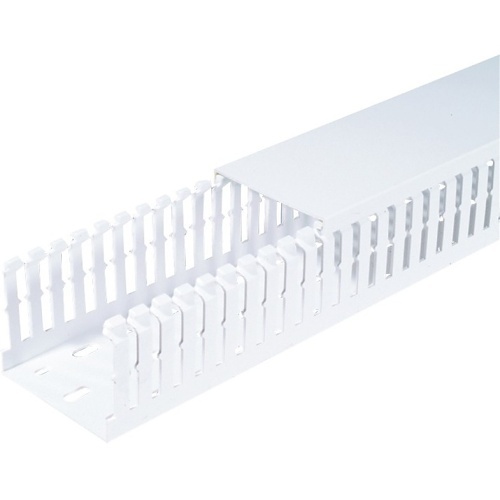 Panduit MC37X75WH2 Panduct Lead-Free PVC Narrow Slot Wiring Duct, PVC, 37 x 75mm
