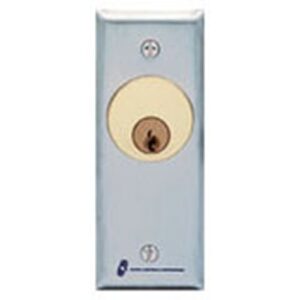 Alarm Controls MCK-1 MCK Series 1.75" Mortise Cylinder Key Switch Station, SPDT Momentary