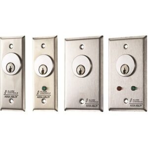 Alarm Controls MCK-2 MCK Series 1.75" Mortise Cylinder Key Switch, SPDT Momentary, Green LED