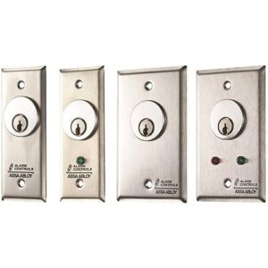 Alarm Controls MCK-2-2 MCK Series 1.75" Mortise Cylinder Key Switch, SPDT Alternate, Green LED