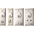 Alarm Controls MCK-4-3 MCK Series Mortise Cylinder Key Switch Station, DPDT Momentary, Single Gang