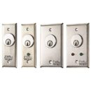 Alarm Controls MCK-5-4 MCK Series Mortise Cylinder Key Switch Station, DPDT Alternate, Single Gang, Green LED