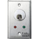 Alarm Controls MCK-6-2 MCK Series Mortise Cylinder Key Switch Station, SPDT Alternate, Single Gang, Green/Red LED