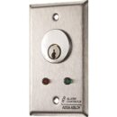 Alarm Controls MCK-6-5 MCK Series Mortise Cylinder Key Switch Station, Pneumatic Time Delay, Single Gang, Green/Red LED