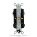 Leviton MD830-IGE Level-Lok Receptacle, Decora Style, Heavy-Duty, Industrial Grade, 20A, 125V