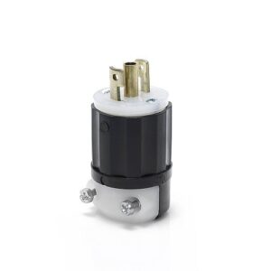 Leviton ML2-P Midget Locking Ground Plug, 15A 125V, Connectors