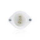 Leviton ML3-PB Mini Flanged Inlet Locking Receptacle, Industrial Grade, 15A 125/250V, White