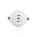 Leviton ML3-PER Midget Locking Plastic, 3-Pole 3-Wire, 15A 125/250V, White