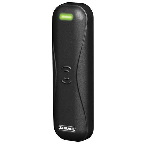 Schlage MT11-485 Access Control Reader, Multi-Technology, Mullion Mount, 12 Volt DC, Black