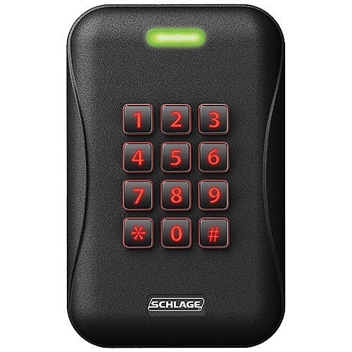 Schlage MTK15-485 Multi-Technology Keypad Reader, Single Gang, RS-485, Black