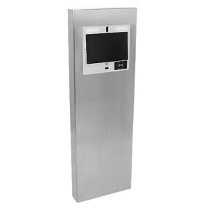 Pedestal Pro MX-SS-12F 54" Stainless Pedestal, ButterflyMX 11.6" Recessed Video Intercom