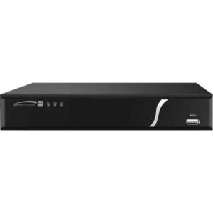Speco N4NXL6TB 4-Channel Plug and Play NVR with Built-In PoE+ Switch, 6TB HDD, Black