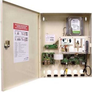 Speco N4WNSPM6TB 4-Channel NS Plug and Play Wall Mount NVR with Built-In PoE and Monitor, 6TB HDD