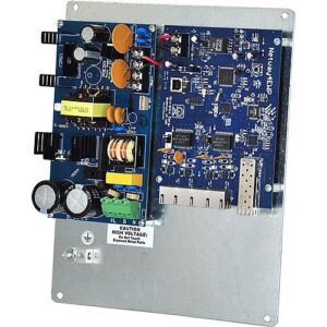 Altronix NETWAY4EPL Single 1G Fiber SFP, 4-Port 10/100/1000 PoE/PoE+ Configurable for 2x 60W Hi-PoE; Hardened 120W Power Supply/Battery Charger and Switch Boards Mounted on Backplane, LINQ