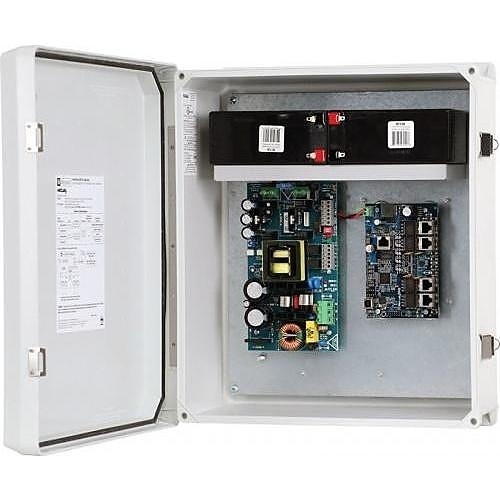 Altronix NETWAY5PQWPX 5-Port Managed Hardened PoE+ Switch with Power Supply / Charger, Outdoor Enclosure WP2, IP66