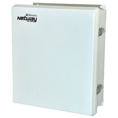 Altronix NetWaySP1BTWPX 802.3bt Media Converter/Injector with Integral Power. NEMA4/4X rated outdoor enclosure.