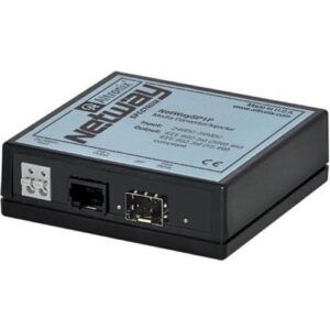 Altronix NETWAYSP1P Media Converter/Injector Converts Fiber 1000Base-X/SX/LX to 10-100-1000 Mbps Ethernet and provides PoE/PoE+ Power to Connected Device.