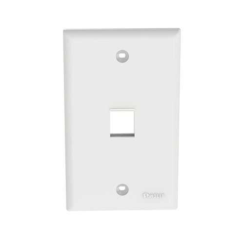 Panduit NK1FNWH 1-Port NetKey Faceplate, White