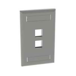 Panduit NK2FIGY Flush Mount Screw-On Faceplates with Lab