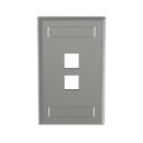 Panduit NK2FIGY Flush Mount Screw-On Faceplates with Lab