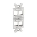 Panduit NK4106MFWH NetKey 4-Port Adapter, White