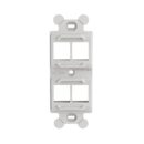 Panduit NK4106MFWH NetKey 4-Port Adapter, White