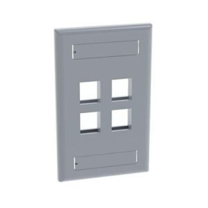 Panduit NK4FIGY Flush Mount Screw-On Faceplates with Lab