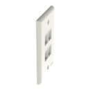 Panduit NK4FNIW Wall Plate, Off-White, Four-Port, Single-Gang Flush Mount