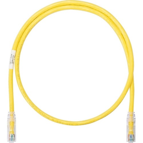 Panduit NK6PC12YLY NetKey CAT6 Cable, 24 AWG UTP Stranded Copper, 12', Yellow