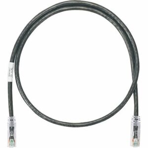 Panduit NK6PC1BLY NetKey Cat6 24AWG UTP Patch Cord, 3', Black