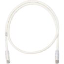 Panduit NK6PC1Y NetKey CAT6 24AWG UTP Patch Cable, 1', White