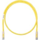 Panduit NK6PC1YLY NetKey CAT6 24AWG UTP Patch Cable, 1', Yellow