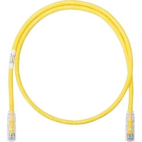Panduit NK6PC1YLY NetKey CAT6 24AWG UTP Patch Cable, 1', Yellow