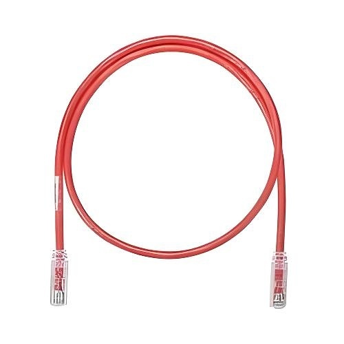 Panduit NK6PC25RDY NetKey CAT6 Cable, 24 AWG UTP Stranded Copper, 25', Red