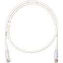Panduit NK6PC25Y NetKey CAT6 24AWG UTP Patch Cable, 25', White