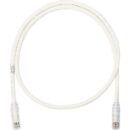 Panduit NK6PC2Y NetKey CAT6 24AWG UTP Patch Cable, 2', White