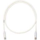 Panduit NK6PC4Y NetKey CAT6 24AWG UTP Patch Cable, 4', White