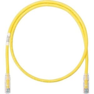 Panduit NK6PC4YLY NetKey CAT6 24AWG UTP Patch Cable, 4', Yellow