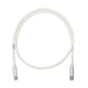 Panduit NK6PC5Y NetKey CAT6 24AWG Stranded UTP Cable, 5', White