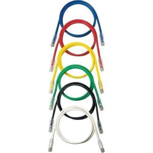 Panduit NK6PC7VLY NetKey CAT6 24AWG Stranded UTP Cable, 7', Violet