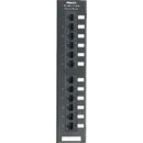 Panduit NK6PPG12WY NetKey 12-Port CAT6 Flat Punchdown Panel, Wall-Mount