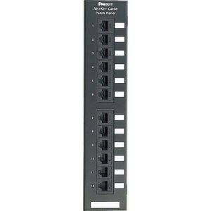 Panduit NK6PPG12WY NetKey 12-Port CAT6 Flat Punchdown Panel, Wall-Mount