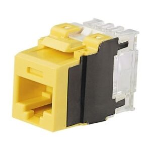 Panduit NK6X88MYL CAT6a UTP RJ45 Keystone Punchdown Jack Module, Yellow