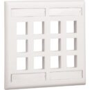 Panduit NK8FBL NetKey Faceplate with 8-Port and Label Pocket, Black