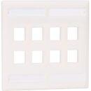 Panduit NK8FIG NetKey Faceplate with 8-Port and Label Pocket, International Gray